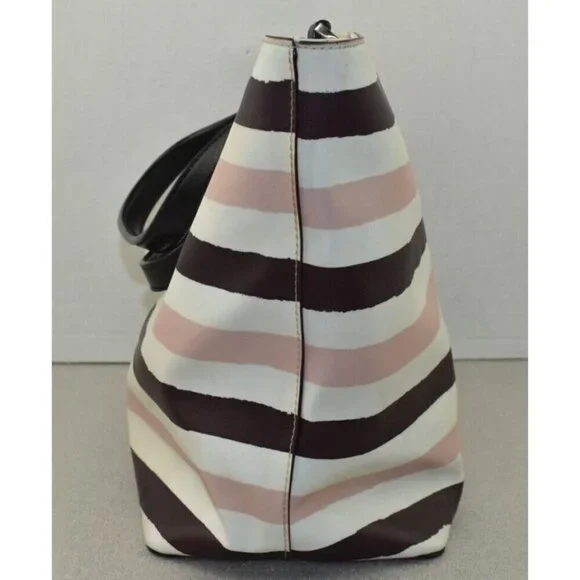 Kate Spade Women Grant Street Jules Grainy Striped Vinyl Shoulder Bag Beach Tote - Picture 8 of 16